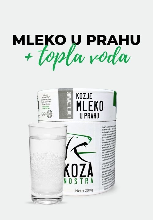 mleko u prahu i voda
